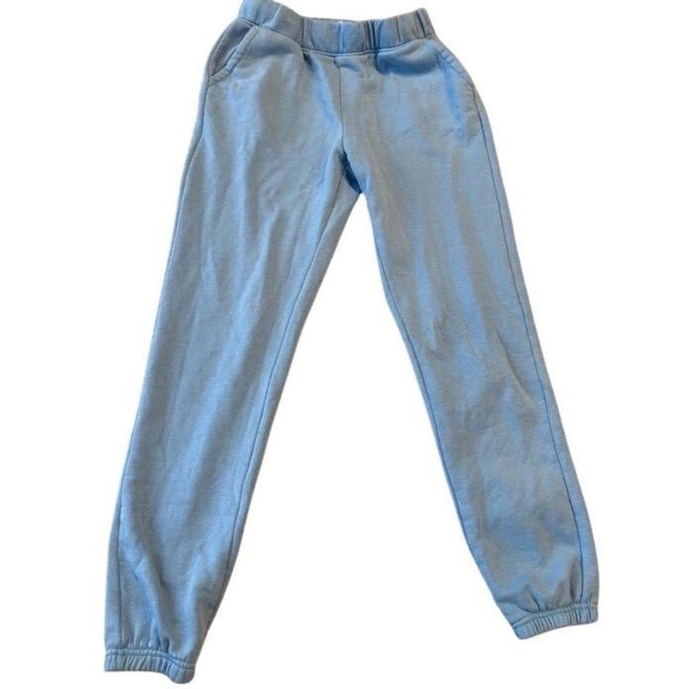 Yogalicious Emily joggers light blue fleece sweatpants women's size S